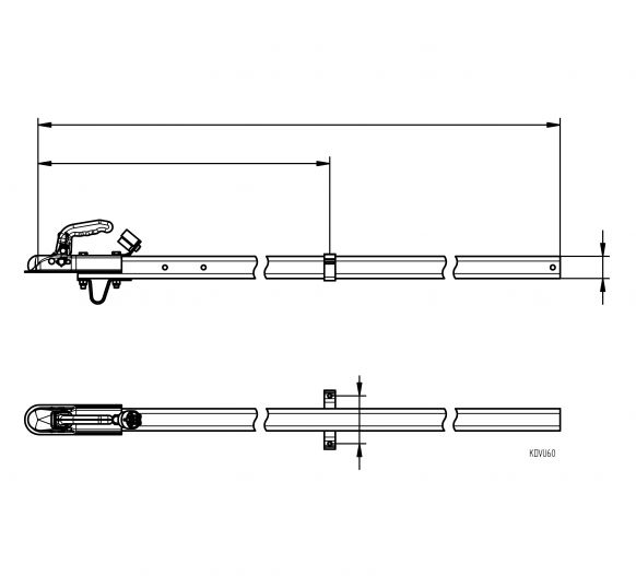 Barra de tiro KDVU - 205601.003 - Barra de remolque