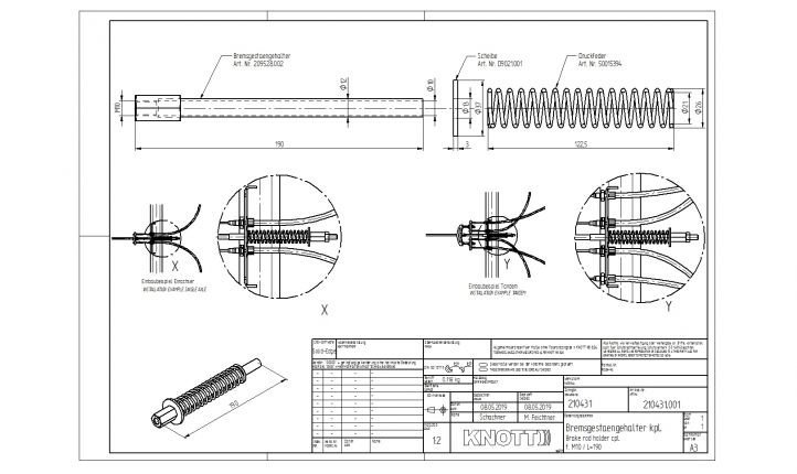 Soporte del varillajeje de freno cpl. - 210431.001 - Dispositivo de transmisión