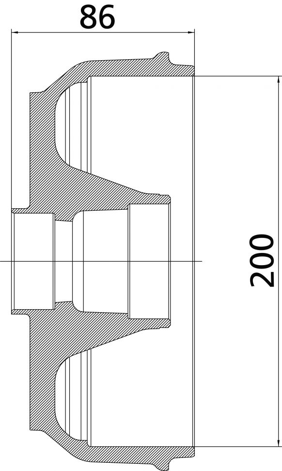 Cubo del freno 200 - 21225-1C02 - Cubo del freno