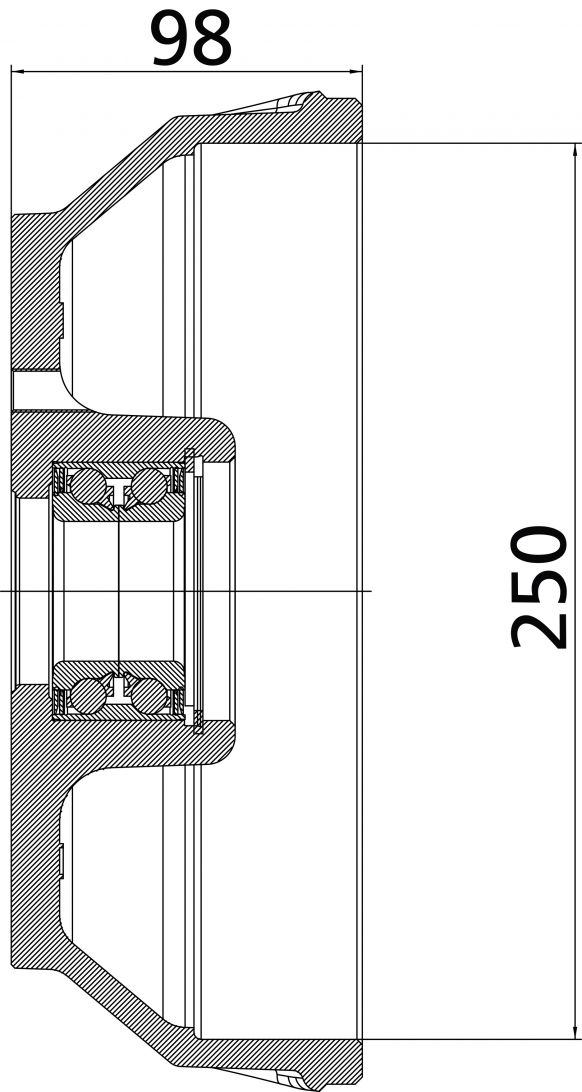 Cubo de freno 250 - 25655C02 - Cubo del freno