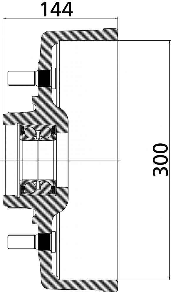 cubo de freno 300 - 25759P02 - Cubo del freno