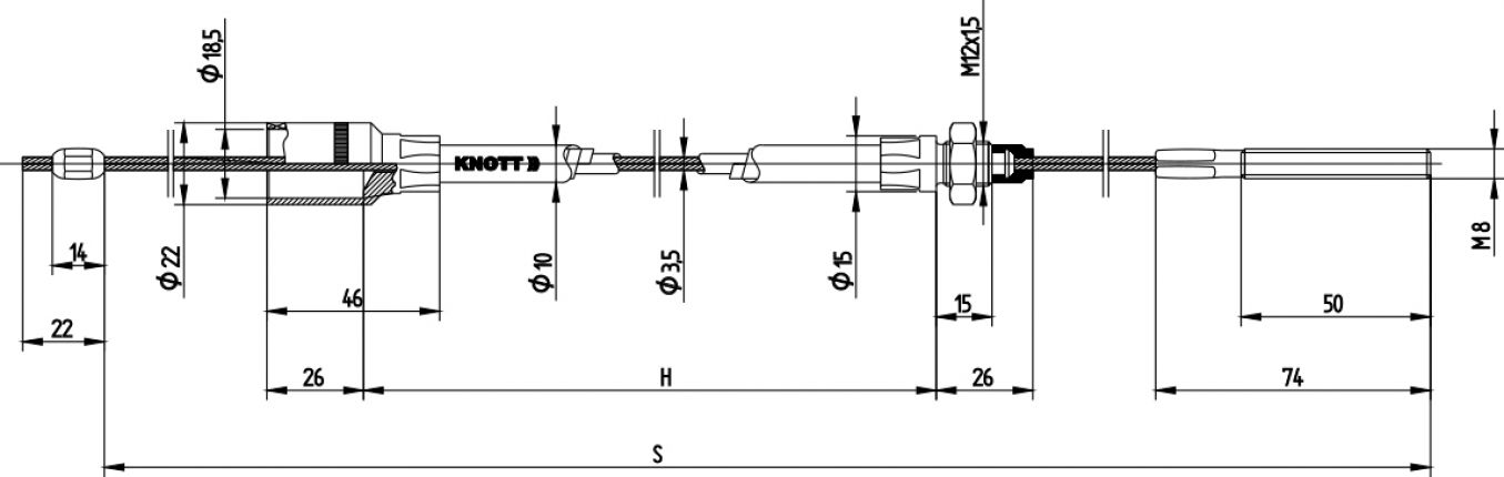 Cable de tracción (1130/1340) - 37086.13 - Cables