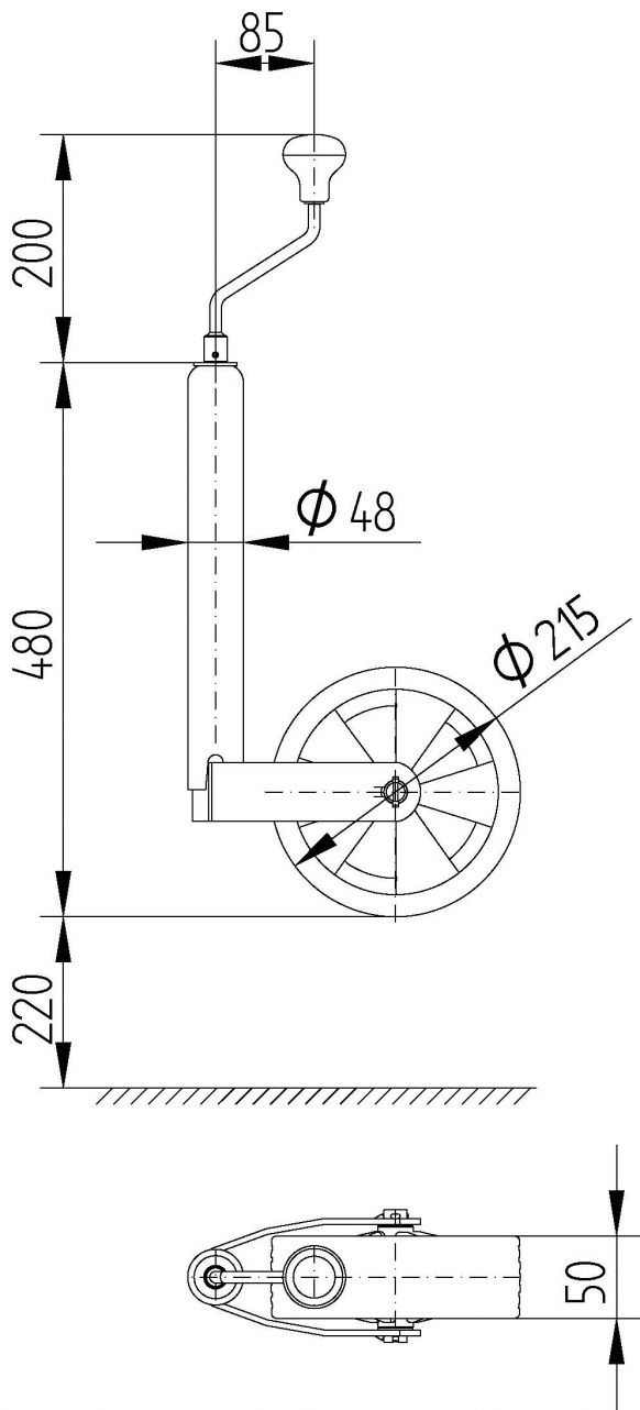 Rueda de apoyo TK48 - 400271.001 - Rueda de soporte