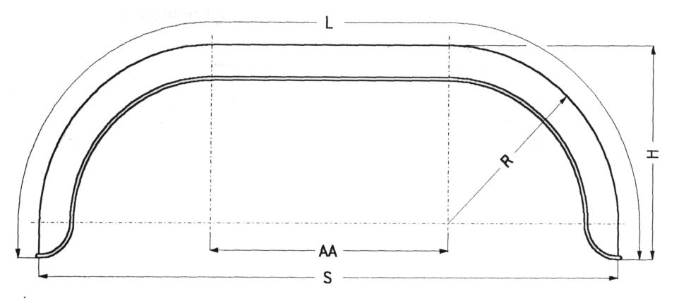 Chapa del doble eje del guardabarros cuadrado redonda - 400346.001 - Guardabarros