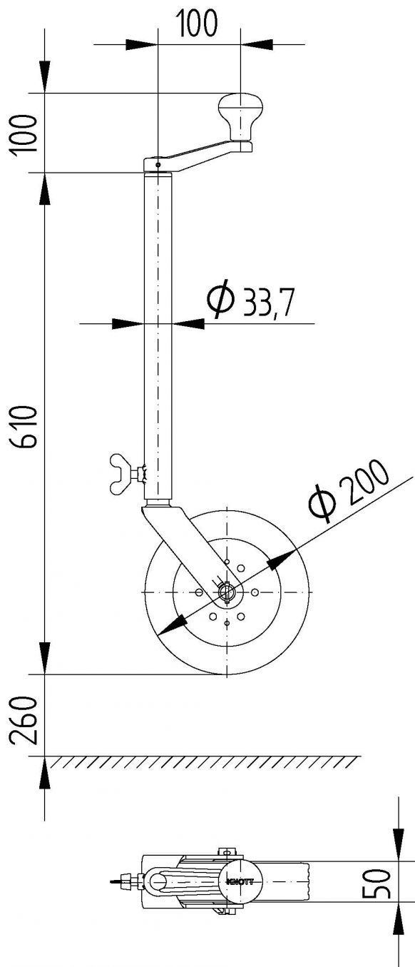 Rueda de apoyo TK35 - 401240.001 - Rueda de soporte