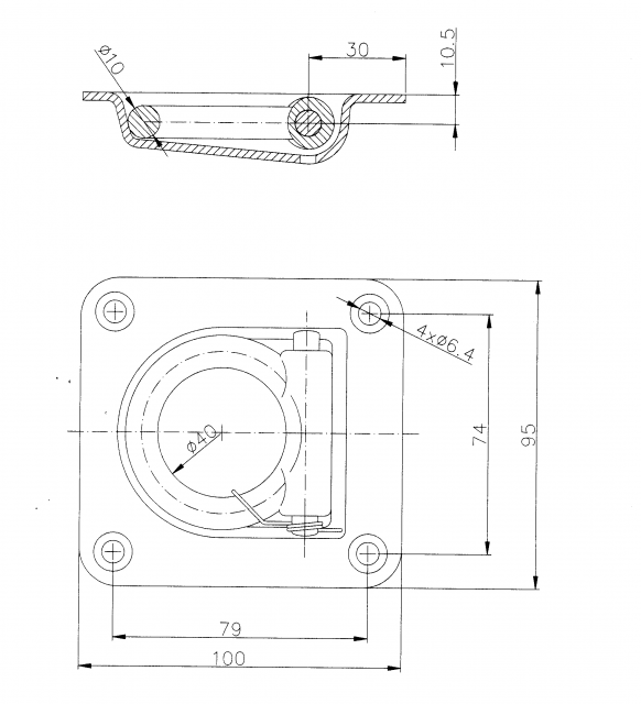 Receso de amarre con resorte - 401706.002 - Anclaje de fijación