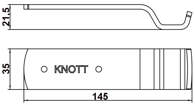 Contraparte cerradura cerrojo pasador gancho - 401897.001 - Cierres