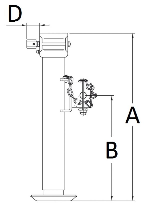 Pie de apoyo plegable - 402614.001 - Ruedas de apoyo
