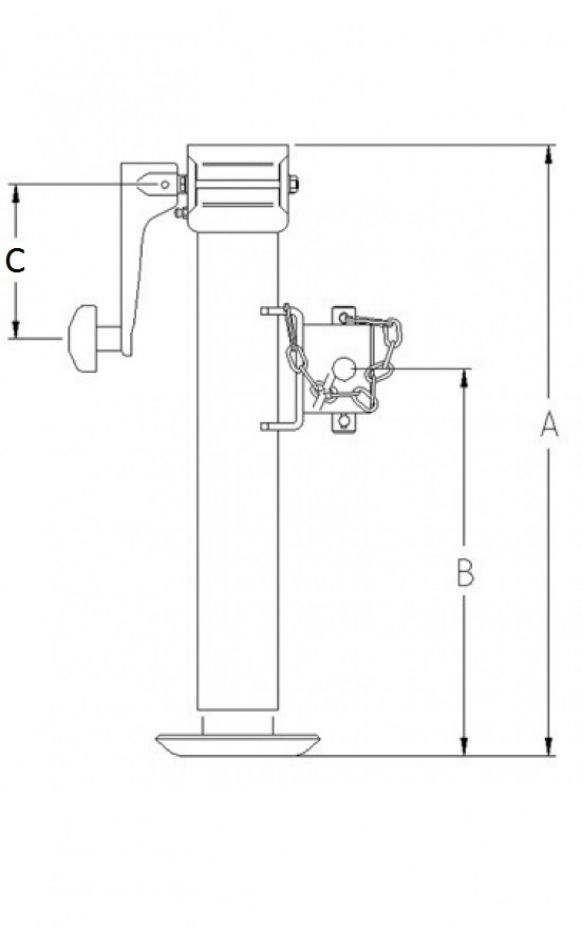 Pie de apoyo plegable - 402617.001 - Ruedas de apoyo
