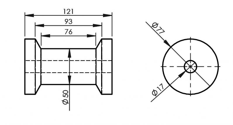 Rodillo de quilla - 402809.002 - Remolque de barco