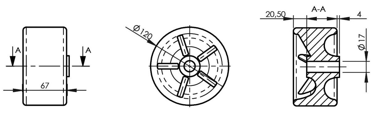 Rueda slip - 402809.006 - Remolque de barco