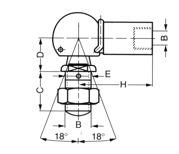 Articulación angular - 402912.001 - Resortes de gas assesorios