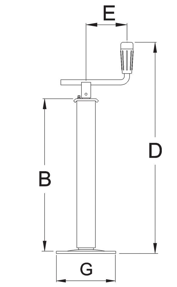 Apoyo husillo remolque P560 - 403195.001 - Ruedas de apoyo