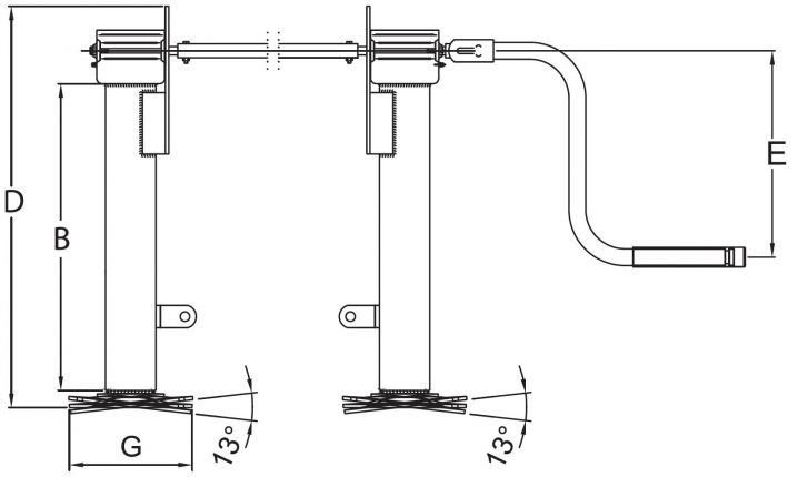 Dispositivo de apoyo DG2800 - 403527.001 - Ruedas de apoyo