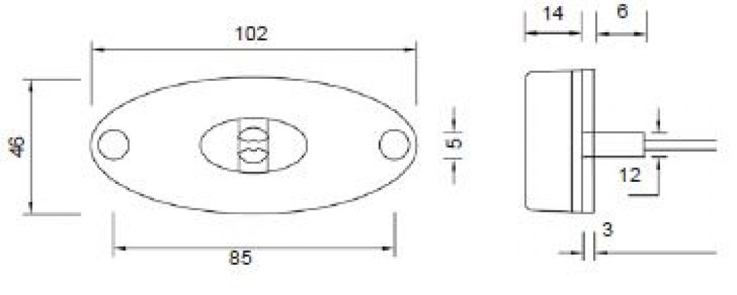 Flatpoint 2 LED 12V/24V - 404556.001 - Luces de posición