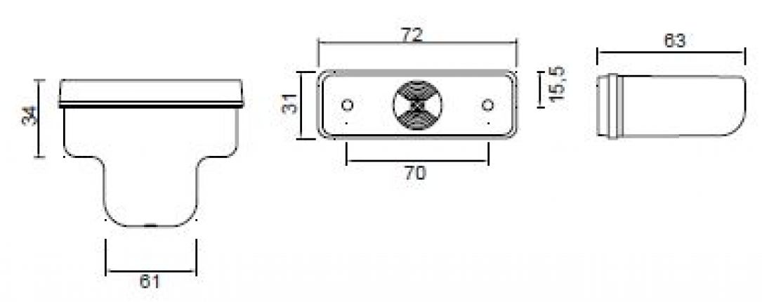 Flatpoint 1 LED - 404780.001 - Luz de señalización lateral