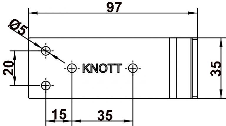 Contraparte cerradura cerrojo pasador gancho - 404942.001 - Cierres