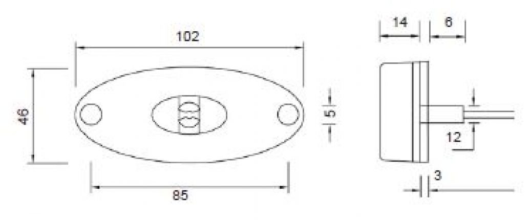 Flatpoint LED 2 - 405654.001 - Luz de señalización lateral