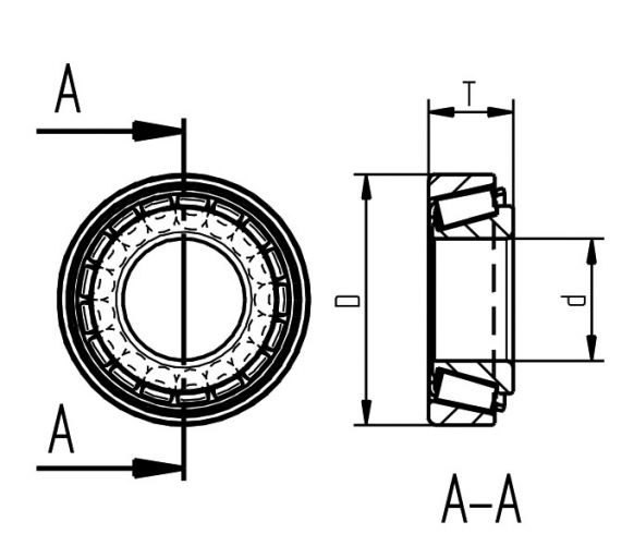 Rodamiento de rodillos cónicos de Ø42mm - 406144.001 - Cojinete