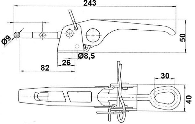 Cerradura excéntrica - 406186.001 - Cierres