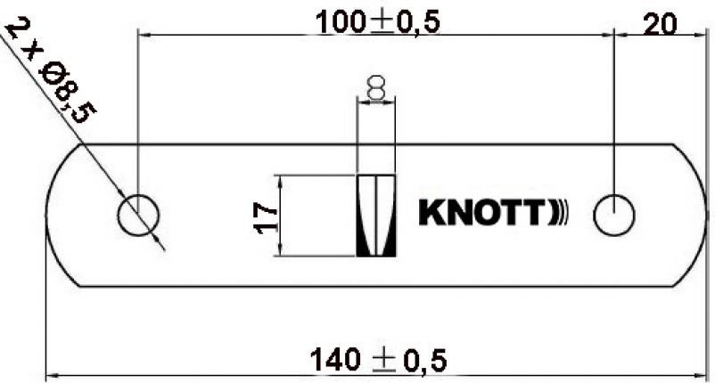 Contraparte cerradura cerrojo pasador gancho - 406187.001 - Cierres