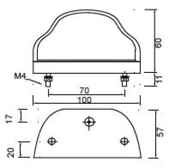 LED Regpoint 12V/24V - 406649.001 - Luces de matrícula