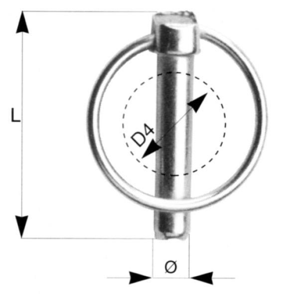 Pin de cerradura pasador O Pin plegable - 407807.003 - Pasador dividido plegable / pasador de resort