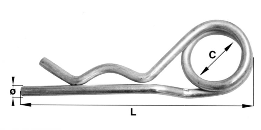 Chaveta de resorte - 407809.002 - Pasador dividido plegable / pasador de resorte