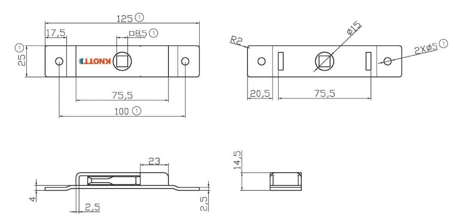 Cerradura de manilla con empuñadura Nirosta - 408058.001 - Cerraduras / Accesorios