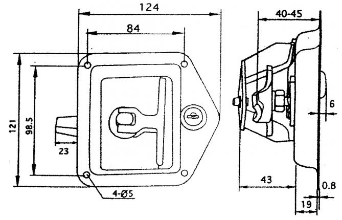 Cerradura del caso - 408060.001 - Cerraduras / Accesorios