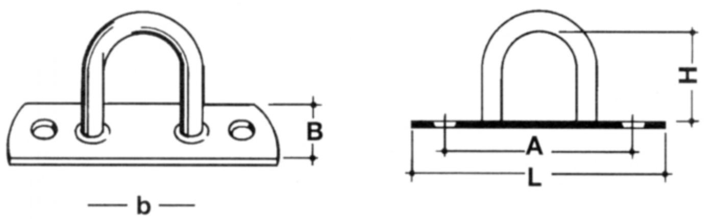 Calambre estribo - 409892.001 - Fijación de la lona