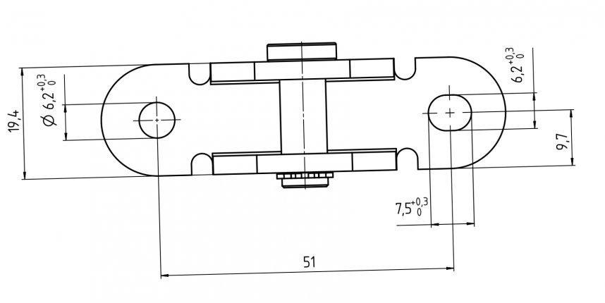 Estribode conexión - 412942.001 - Resortes de gas Material de montaje