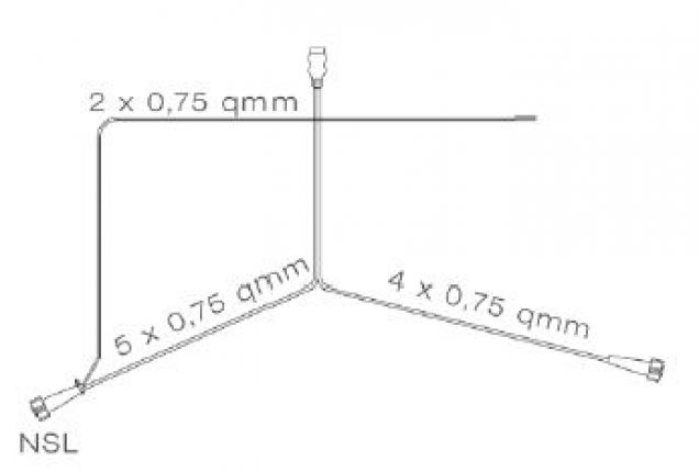 Cable principal - enchufe de 13 pines, 2x salida DC - 413174.001 - Cable de conexión