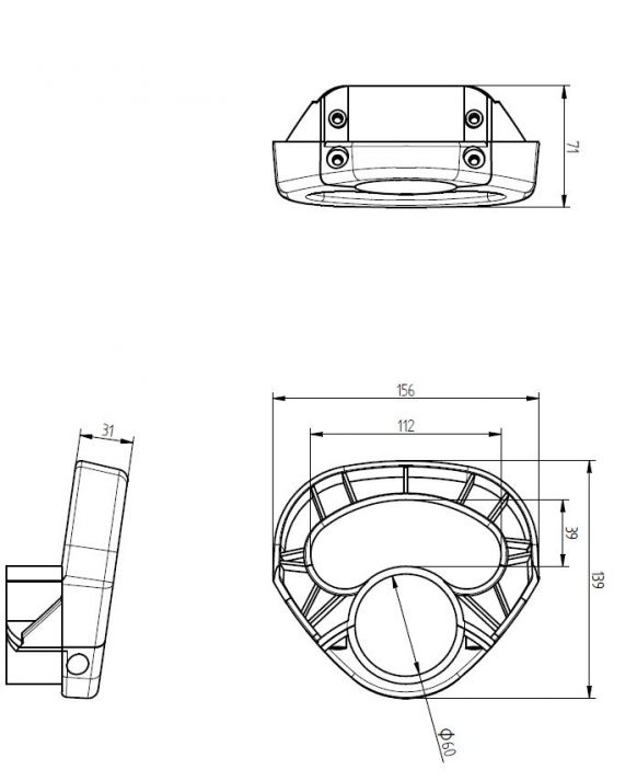 Mango de maniobra para la rueda de apoyo - 414005.001 - Manejes