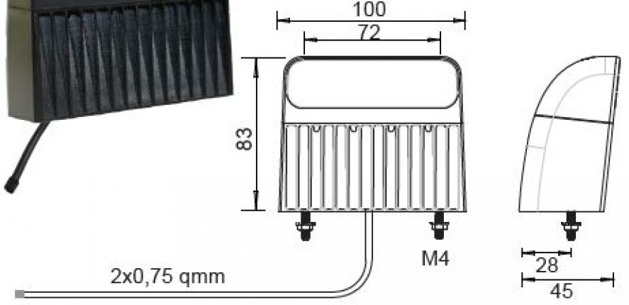 Regpoint 2 LED 12V/24V - 415798.001 - Luces de matrícula