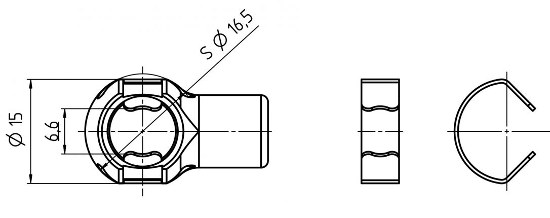 Toma de bola - 416901.001 - Resortes de gas assesorios