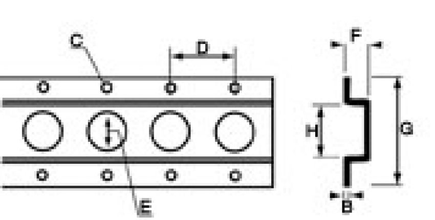 Carril de anclaje de agujero redondo - 416938.001 - Anclaje de fijación