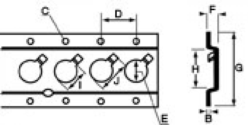 Carril de anclaje de agujero redondo - 416940.001 - Anclaje de fijación