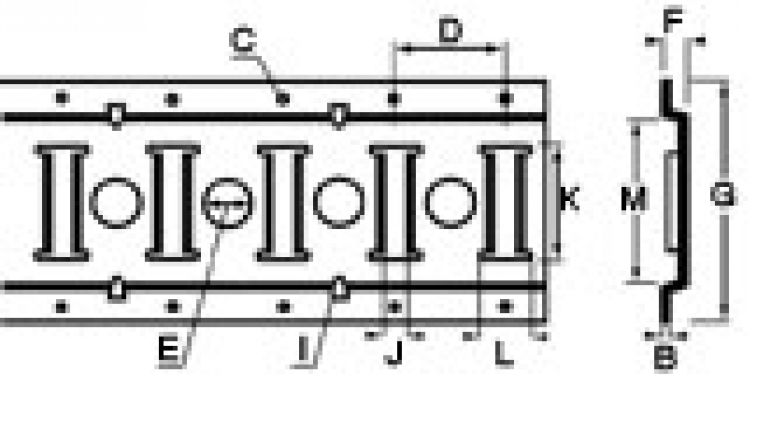 Carril anclaje de agujero ranurado - 416943.001 - Anclaje de fijación