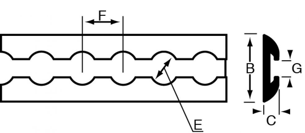 Riel de anclaje Airline - 416944.001 - Anclaje de fijación