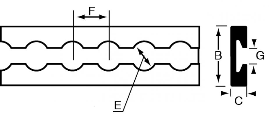 Riel de anclaje Airline - 416946.001 - Anclaje de fijación
