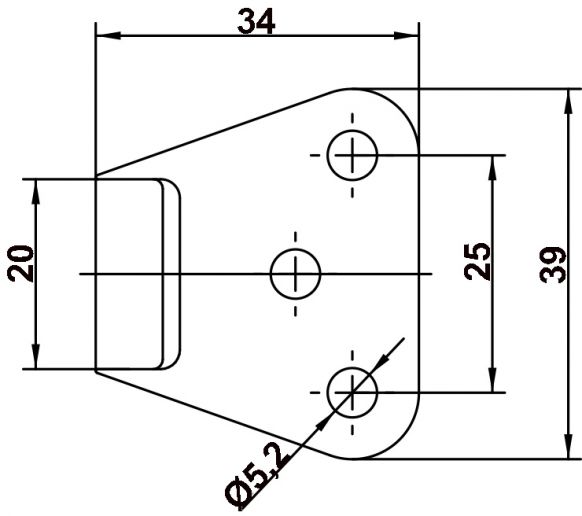 Contraparte cerradura cerrojo pasador gancho - 420874.001 - Cierres