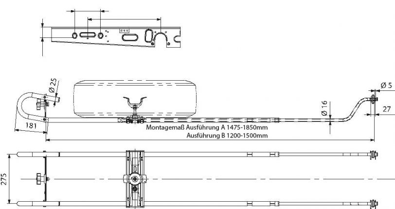 Soporte de rueda de repuesto para la caravana
