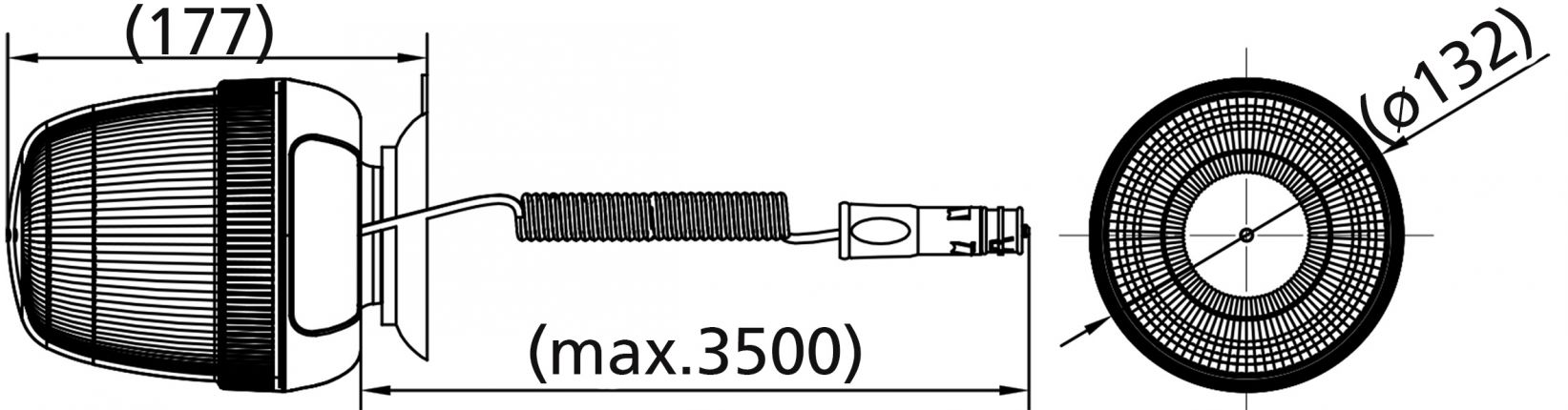 Faro giratorio LED alta - 421453.001 - Balizas