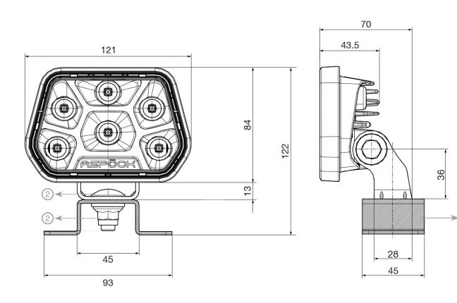 Punto de trabajo 2 LED 1500