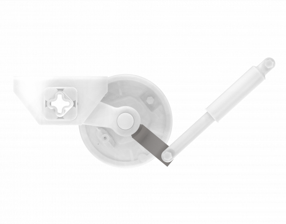 Retenedor del amortiguador acodado