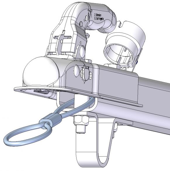 cuerda de seguridad para remolques sin freno de hasta 1500kg - 6B1987.001 - Bola de brida