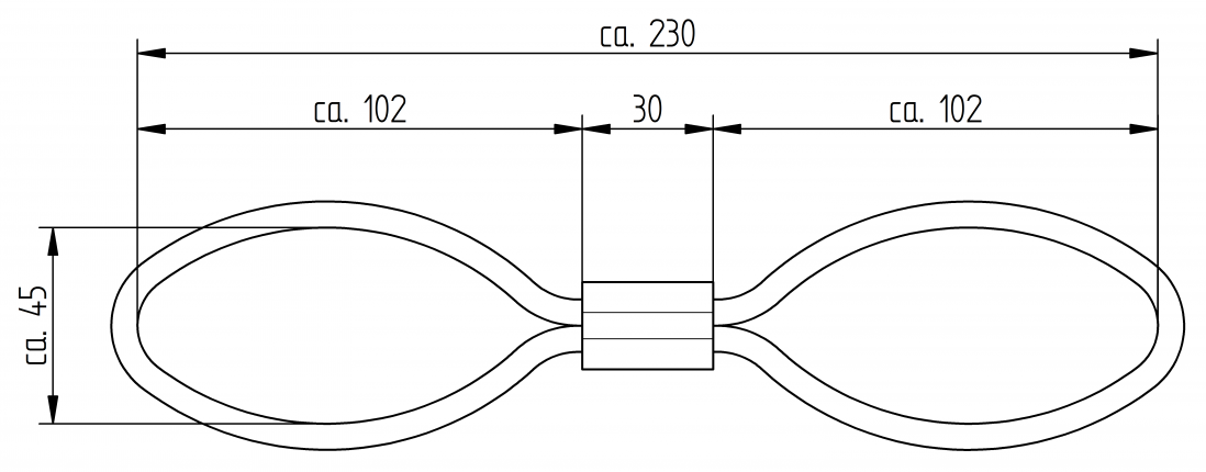 cuerda de seguridad para remolques sin freno de hasta 1500kg - 6B1987.001 - Bola de brida
