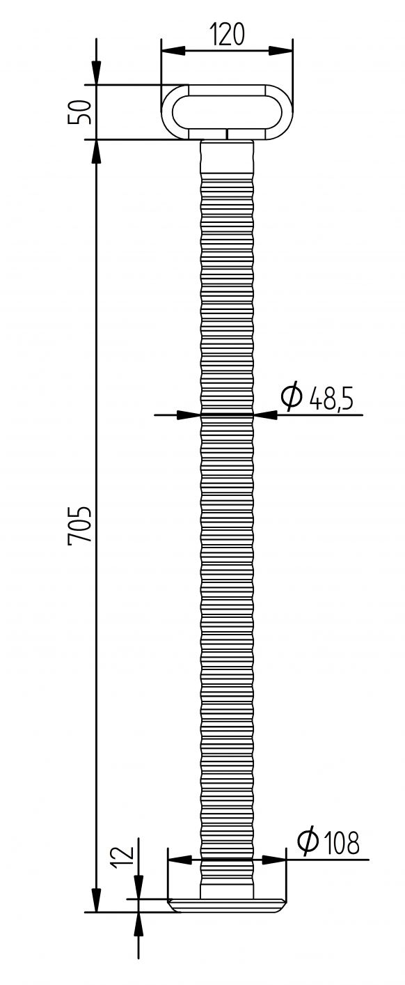 Soporte caída TL48 - 6D6585.001 - Ruedas de apoyo