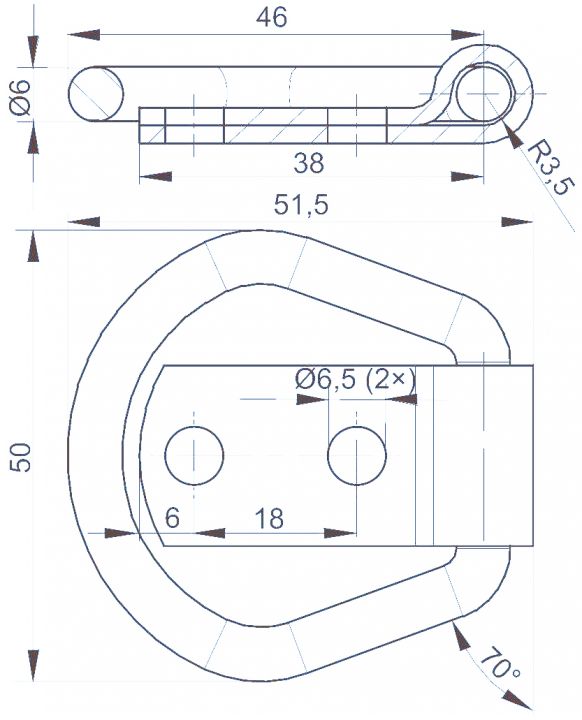 Anillo de amarre + enlace - 6S5702.001 - Anclaje de fijación